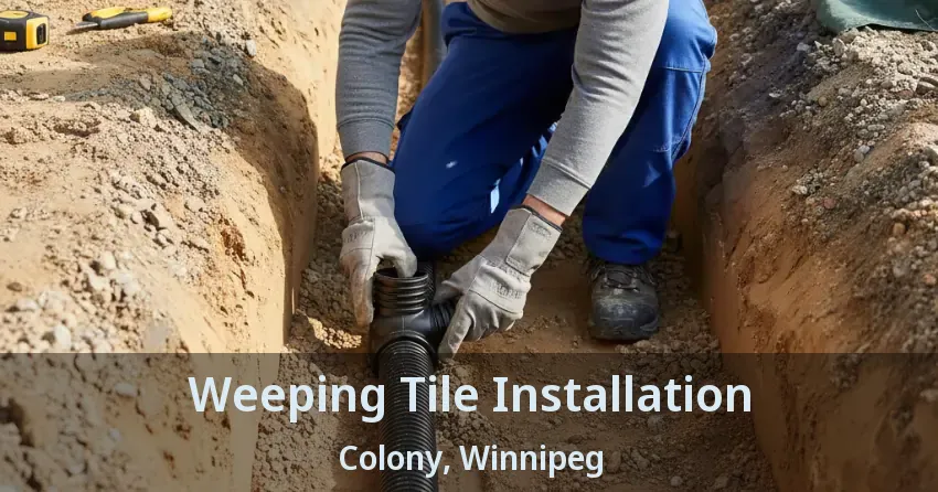 Weeping Tile Installation Colony, Winnipeg - MB